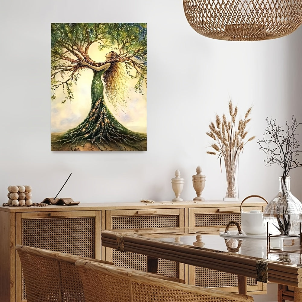 Tree of Life" Framed Canvas Wall Art – Nature-Inspired Decor