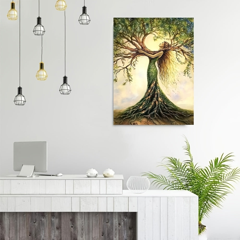 Tree of Life" Framed Canvas Wall Art – Nature-Inspired Decor