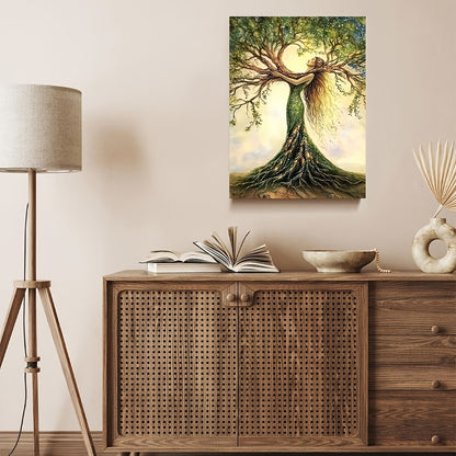 Tree of Life" Framed Canvas Wall Art – Nature-Inspired Decor
