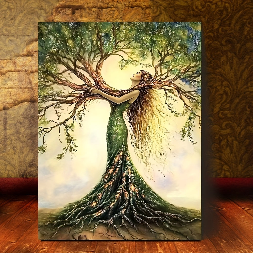 Tree of Life" Framed Canvas Wall Art – Nature-Inspired Decor