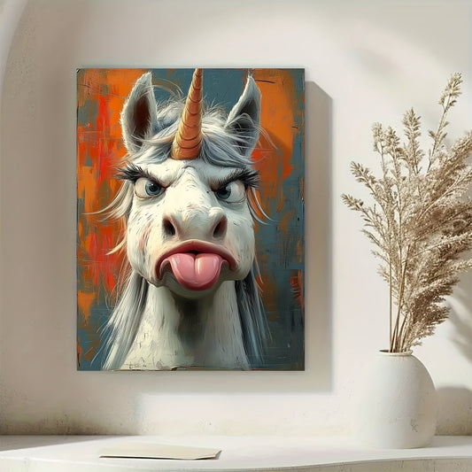 Whimsical Unicorn Framed Canvas Art – Ready to Hang