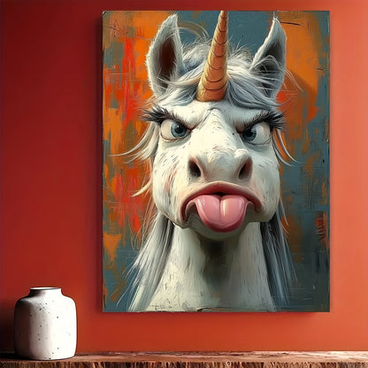 Whimsical Unicorn Framed Canvas Art – Ready to Hang