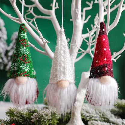 12-Piece Swedish Tomte Gnome Ornament Set – Plush Holiday Decorations