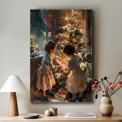 Premium Pine-Framed Holiday Canvas Art – Festive Wall Decor
