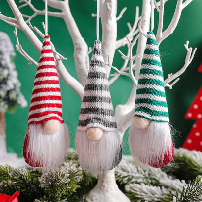 12-Piece Swedish Tomte Gnome Ornament Set – Plush Holiday Decorations