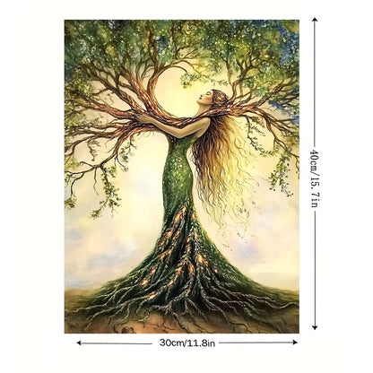Tree of Life" Framed Canvas Wall Art – Nature-Inspired Decor