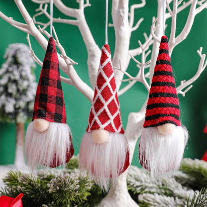 12-Piece Swedish Tomte Gnome Ornament Set – Plush Holiday Decorations